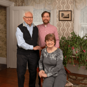 Innkeepers Nick, David, and Susan (seated)